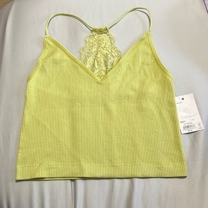 Greenish yellow crop top